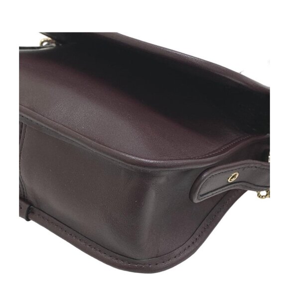 Coach F11911 Patricia Floral Embroidery Varsity Shoulder Bag Purple Leather - Picture 10 of 11